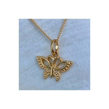 Collar Mariposa en chapa de oro!