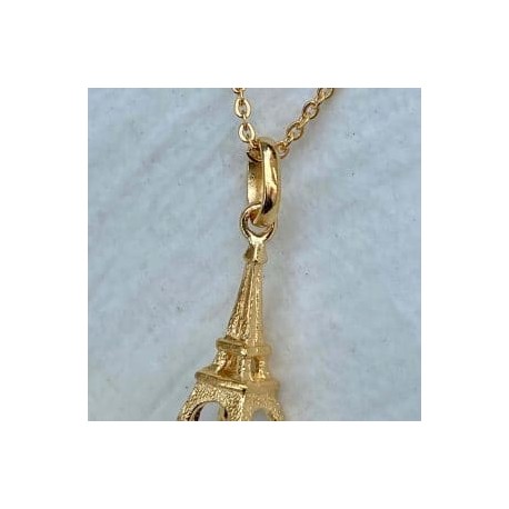 Collar Torre Eiffel en chapa de oro!