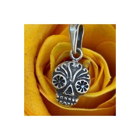 Dije calavera azucarada en plata 925!