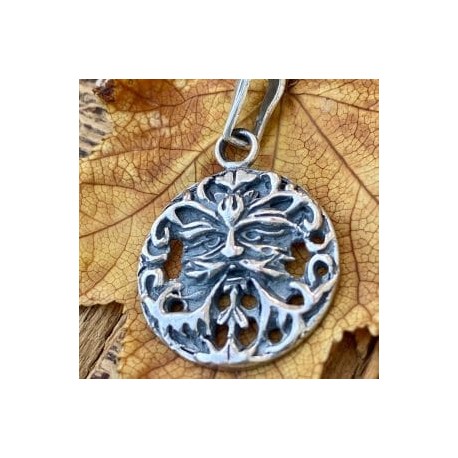 Dije Celta Green man en plata 925