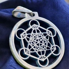 Dije cubo de Metatron en plata 925!