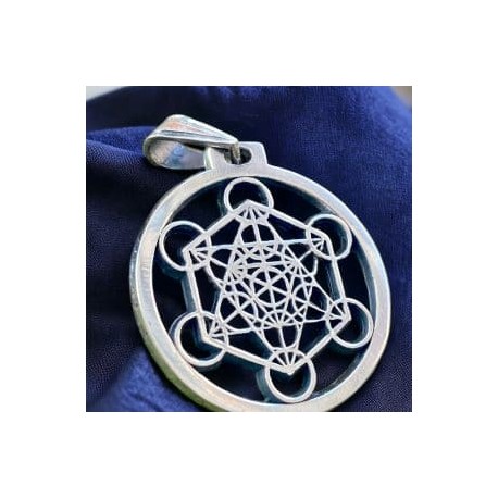 Dije cubo de Metatron en plata 925!