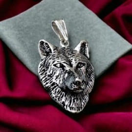 Dije de Lobo en plata 925!