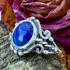 Anillo con Lapis lazuli en plata 925