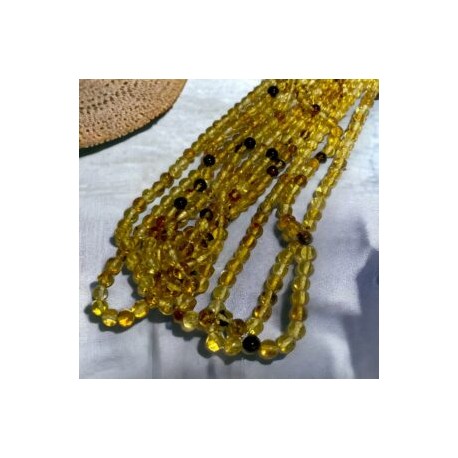 Hilo de Ámbar natural bola 6-8mm x hilo