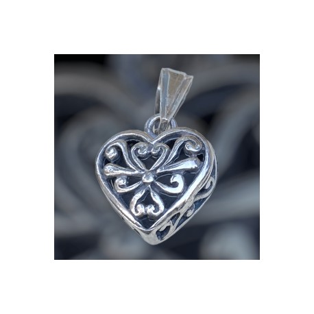 Corazón de filigrana en plata 925