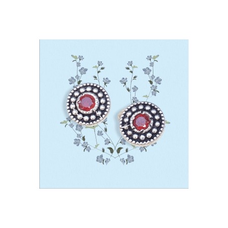 Broqueles de Granate en plata 925