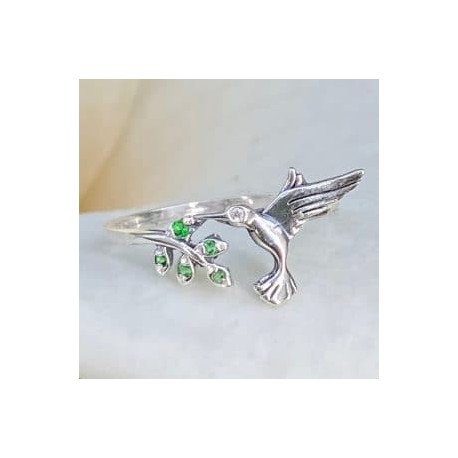 Anillo de colibrí en plata 925