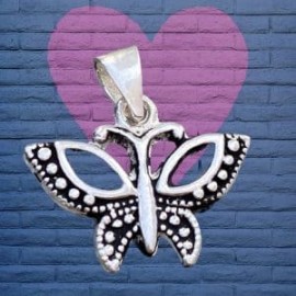 Dije Mariposa en plata 925