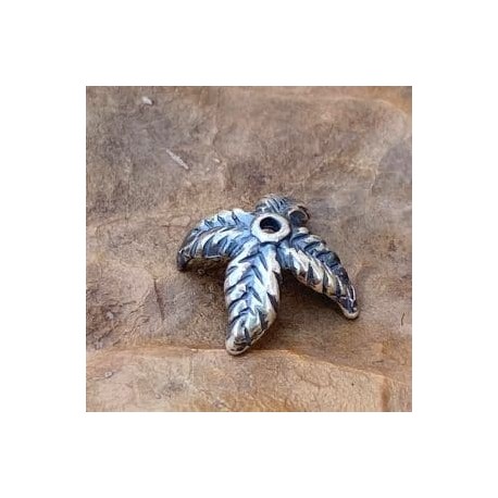 Casquillo hojas en plata 925