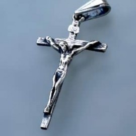 Cruz con Cristo en plata 925