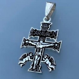 Dije Cruz de Caravaca en plata 925