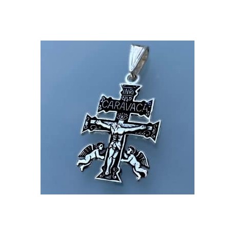 Dije Cruz de Caravaca en plata 925