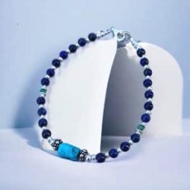 Pulsera de Turquesa con Lapis lazuli