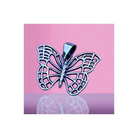 Dije Mariposa Monarca en plata 925