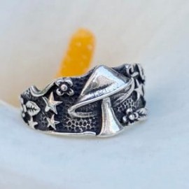 Anillo de Hongos en plata 925