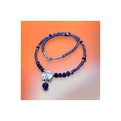 Collar Orquídea con Amatista en plata 925