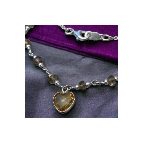Collar de Cuarzo Citrino en plata 925