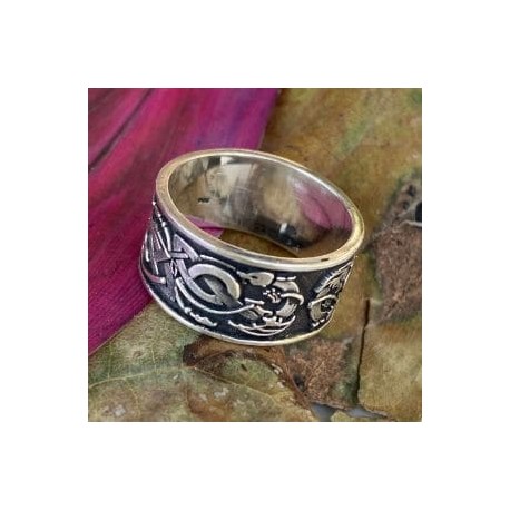 Anillo Dragón Vikingo en plata 925