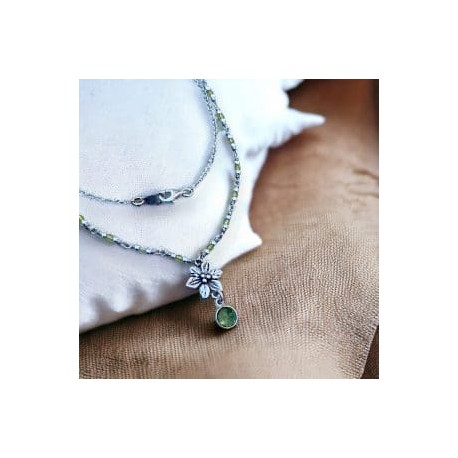 Collar Nochebuena con Peridoto en plata 925