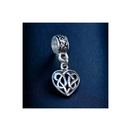 Charm Corazon Celta tipo Pandora en plata 925