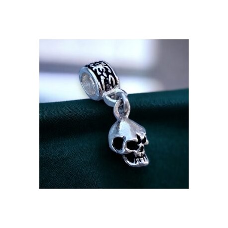 Charm Calavera tipo Pandora en plata 925