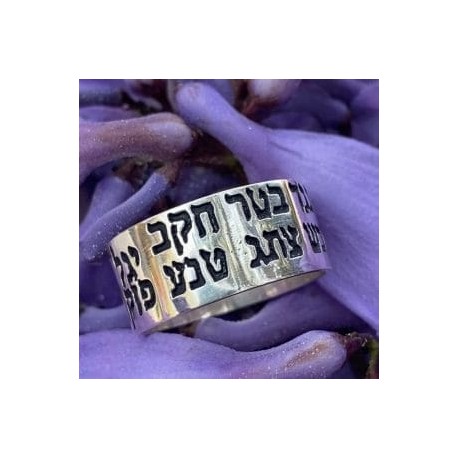 Anillo Ana B’koach en plata 925