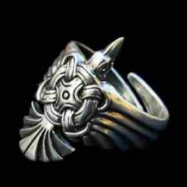 Anillo Cuervo vikingo en plata 925