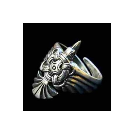 Anillo Cuervo vikingo en plata 925