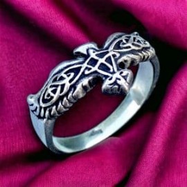 Anillo Cuervo Vikingo en plata 925