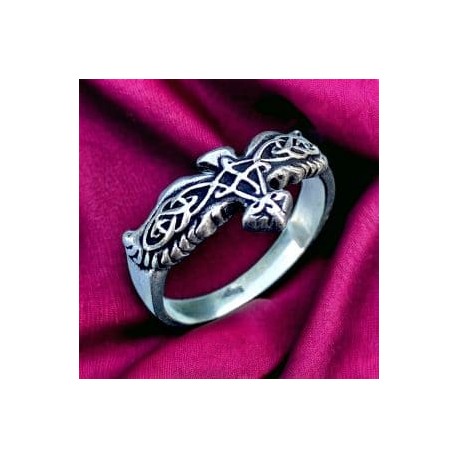 Anillo Cuervo Vikingo en plata 925