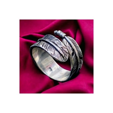 Anillo Pluma en plata 925